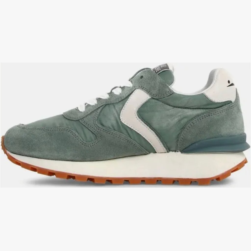 Voile Blanche Paris Race Sneaker In Minty Sagewhite